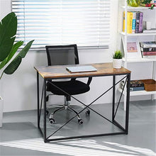 Cargar imagen en el visor de la galería, 40&quot;&quot; Writing Computer  Desk Space Saving Foldable Table Folding Desk No Assembly Required Brown
