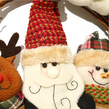 Cargar imagen en el visor de la galería, Christmas  Wreath Santa Claus Snowman Door Hanging Round Wooden Pendant Christmas Ring CX17086 Elderly Group
