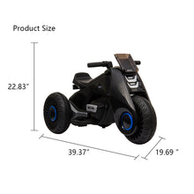 Load image into Gallery viewer, Dual Drive 6v 4.5a.h Children&#39;s 3 Wheels Electric  Motorcycle With Music Horn Headlights Wh538 black
