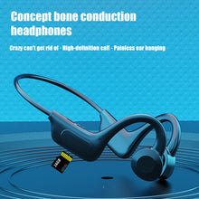 Load image into Gallery viewer, Headphones Bluetooth-compatible 5.1 Wireless Waterproof Comfortable Wear Light Weight Non-ear Sport Headset Black
