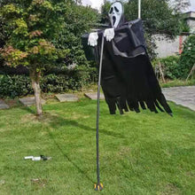 Cargar imagen en el visor de la galería, Screaming Scarecrow Halloween Hanging Ghost Decoration Scarecrow For Garden Decoration Courtyards black
