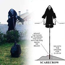 Cargar imagen en el visor de la galería, Screaming Scarecrow Halloween Hanging Ghost Decoration Scarecrow For Garden Decoration Courtyards black
