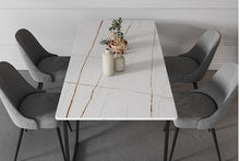 Last inn bildet i Galleri-visningsprogrammet, Modern simple SLATE dining table small family light luxury minimalist marble dining table Nordic dining tables and chairs
