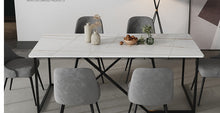 Last inn bildet i Galleri-visningsprogrammet, Modern simple SLATE dining table small family light luxury minimalist marble dining table Nordic dining tables and chairs
