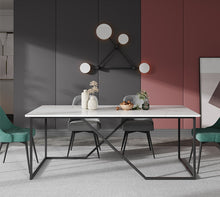 Last inn bildet i Galleri-visningsprogrammet, Modern simple SLATE dining table small family light luxury minimalist marble dining table Nordic dining tables and chairs
