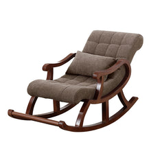 Carica l&#39;immagine nel visualizzatore di Gallery, Clearance Solid Wooden Rocking Chair Recliner Elderly Chair Adult Rocking Chair Father Mother Gift
