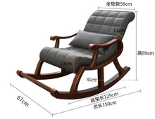 Carica l&#39;immagine nel visualizzatore di Gallery, Clearance Solid Wooden Rocking Chair Recliner Elderly Chair Adult Rocking Chair Father Mother Gift
