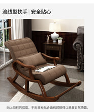 Carica l&#39;immagine nel visualizzatore di Gallery, Clearance Solid Wooden Rocking Chair Recliner Elderly Chair Adult Rocking Chair Father Mother Gift
