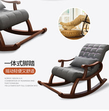 Carica l&#39;immagine nel visualizzatore di Gallery, Clearance Solid Wooden Rocking Chair Recliner Elderly Chair Adult Rocking Chair Father Mother Gift
