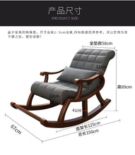 Carica l&#39;immagine nel visualizzatore di Gallery, Clearance Solid Wooden Rocking Chair Recliner Elderly Chair Adult Rocking Chair Father Mother Gift
