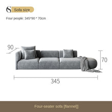 Charger l&#39;image dans la galerie, Cloth sofa Nordic living room simple modern light luxury new large and small family Lu Technology flannelette apartment
