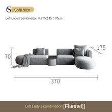 Charger l&#39;image dans la galerie, Cloth sofa Nordic living room simple modern light luxury new large and small family Lu Technology flannelette apartment
