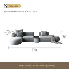 Charger l&#39;image dans la galerie, Cloth sofa Nordic living room simple modern light luxury new large and small family Lu Technology flannelette apartment
