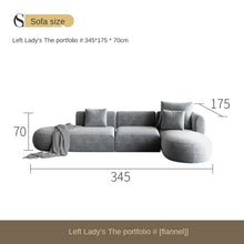 Charger l&#39;image dans la galerie, Cloth sofa Nordic living room simple modern light luxury new large and small family Lu Technology flannelette apartment
