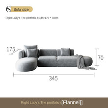 Charger l&#39;image dans la galerie, Cloth sofa Nordic living room simple modern light luxury new large and small family Lu Technology flannelette apartment
