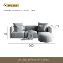 Charger l&#39;image dans la galerie, Cloth sofa Nordic living room simple modern light luxury new large and small family Lu Technology flannelette apartment
