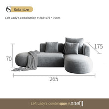 Charger l&#39;image dans la galerie, Cloth sofa Nordic living room simple modern light luxury new large and small family Lu Technology flannelette apartment
