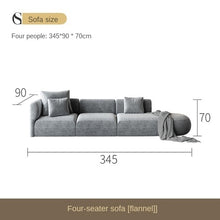 Charger l&#39;image dans la galerie, Cloth sofa Nordic living room simple modern light luxury new large and small family Lu Technology flannelette apartment
