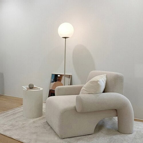 GY Modern Simple Retro Designer Casual Lazy Bone Chair Fabric Single-Seat Sofa Chair