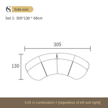 Cargar imagen en el visor de la galería, Sofa high-end simple modern creative arc designer 3M 4m living room science and Technology cloth sofa combination
