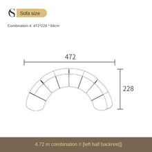 Cargar imagen en el visor de la galería, Sofa high-end simple modern creative arc designer 3M 4m living room science and Technology cloth sofa combination
