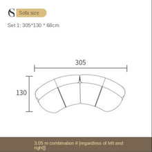 Cargar imagen en el visor de la galería, Sofa high-end simple modern creative arc designer 3M 4m living room science and Technology cloth sofa combination
