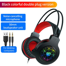 Charger l&#39;image dans la galerie, Gaming  Headset Wired Luminous Surround Sound Stereo Microphone Headphones Black
