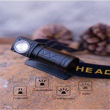 Lade das Bild in den Galerie-Viewer, Headlight Usb Rechargeable Waterproof Angle Adjustable Led Headlamp Flashlight T201 flashlight + USB cable (without battery)
