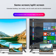 Load image into Gallery viewer, Usb 3.0 To Dual Hdmi-compatible Hub Usb Adapter Audio Video Connection  Cable black
