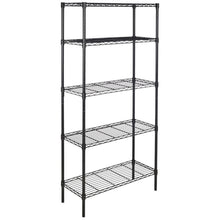 Carica l&#39;immagine nel visualizzatore di Gallery, 180*90*35 Five Layers Metal  Shelf  Rack Without Wheels Storage Rack For Kitchen Laundry Bathroom black
