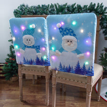 Last inn bildet i Galleri-visningsprogrammet, Non-woven Fabric Christmas Chair  Cover With Light Old Man Snowman Luminous Home Hotel Restaurant Chair Cover Decoration Luminous Snowman
