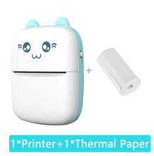 Cargar imagen en el visor de la galería, Mini Thermal  Printer Portable Wireless Bluetooth-compatible 200dpi Label Printer Memo Problem Printer 10 rolls of thermal paper
