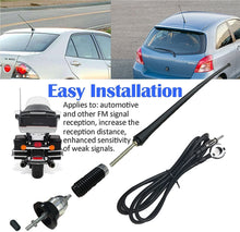 Load image into Gallery viewer, 16.9 Inch Car Fm Am Radio  Antenna Flexible Mast Stereo Auto Am Fm Wing Mount Signal Aerial Antenna With Antenna Extension Cable As shown
