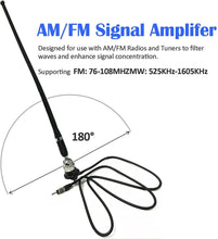 Load image into Gallery viewer, 16.9 Inch Car Fm Am Radio  Antenna Flexible Mast Stereo Auto Am Fm Wing Mount Signal Aerial Antenna With Antenna Extension Cable As shown
