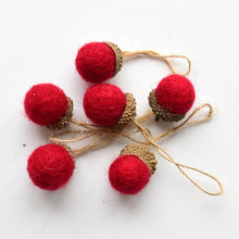 Lade das Bild in den Galerie-Viewer, Hanging  Ball Christmas Tree Ornaments, 1 Pack Of Wool Felt, Home Office School Party Diy Decoration Red/10g
