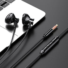 Cargar imagen en el visor de la galería, Headphones Semi-in-ear Wire-controlled Metal In-ear Gaming Mobile Headset With Microphone Blue
