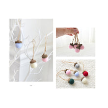 Carica l&#39;immagine nel visualizzatore di Gallery, Hanging  Ball Christmas Tree Ornaments, 1 Pack Of Wool Felt, Home Office School Party Diy Decoration Red/10g
