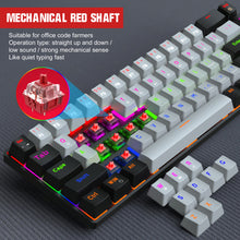 Carica l&#39;immagine nel visualizzatore di Gallery, 68-key Axis Mechanical Keyboard Dual Color Rgb Backlit Gaming  Keyboard
