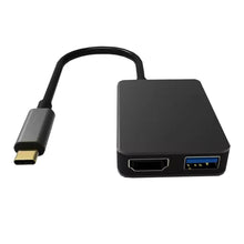 Load image into Gallery viewer, Adapter Usb Type C To Hdmi-compatible 4k Digital Av 3-in-1 Multi-port Hub Black
