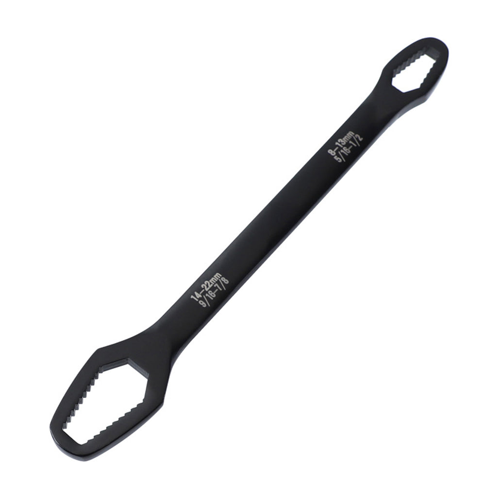 8-22MM Ratchet  Wrench Double-head Multifunctional Self-tightening Universal Wrench Repair Tool Black