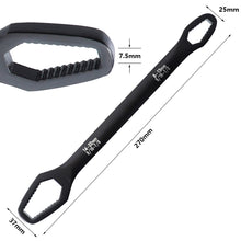 Load image into Gallery viewer, 8-22MM Ratchet  Wrench Double-head Multifunctional Self-tightening Universal Wrench Repair Tool Black
