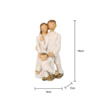 Load image into Gallery viewer, Resin Miniature Cute Doll Family  Statuette Sculpted Hand-painted Figure Love Decoration White
