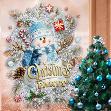 Load image into Gallery viewer, PVC Christmas Wall Stickers Snowman Decoration For Glass Window Background Wall 30*40cm
