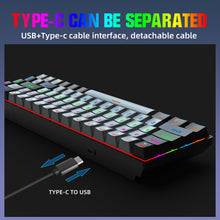 Carica l&#39;immagine nel visualizzatore di Gallery, 68-key Axis Mechanical Keyboard Dual Color Rgb Backlit Gaming  Keyboard
