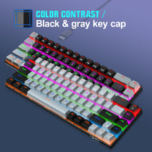 Carica l&#39;immagine nel visualizzatore di Gallery, 68-key Axis Mechanical Keyboard Dual Color Rgb Backlit Gaming  Keyboard
