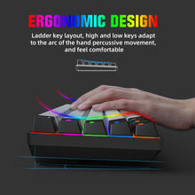 Carica l&#39;immagine nel visualizzatore di Gallery, 68-key Axis Mechanical Keyboard Dual Color Rgb Backlit Gaming  Keyboard
