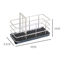 Last inn bildet i Galleri-visningsprogrammet, Drainer  Rack Stainless Steel Kitchen Sink Storage Rack Sponge Holder Kitchen Accessories White drip tray
