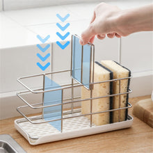 Last inn bildet i Galleri-visningsprogrammet, Drainer  Rack Stainless Steel Kitchen Sink Storage Rack Sponge Holder Kitchen Accessories White drip tray
