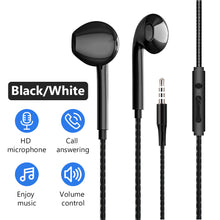 Charger l&#39;image dans la galerie, Earphone Universal In-ear Stereo Subwoofer In-line Type Wired Headset (with Microphone) White
