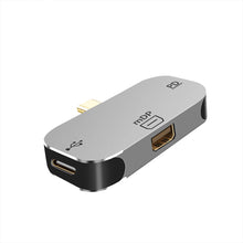 Load image into Gallery viewer, Type C To Minidp Connector Double Pd 3 In 1 Converter Usb2.0 Support 4k 8k Adapter grey
